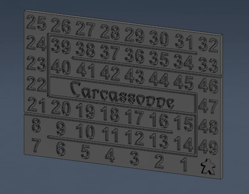 Carcassonne small scoring board