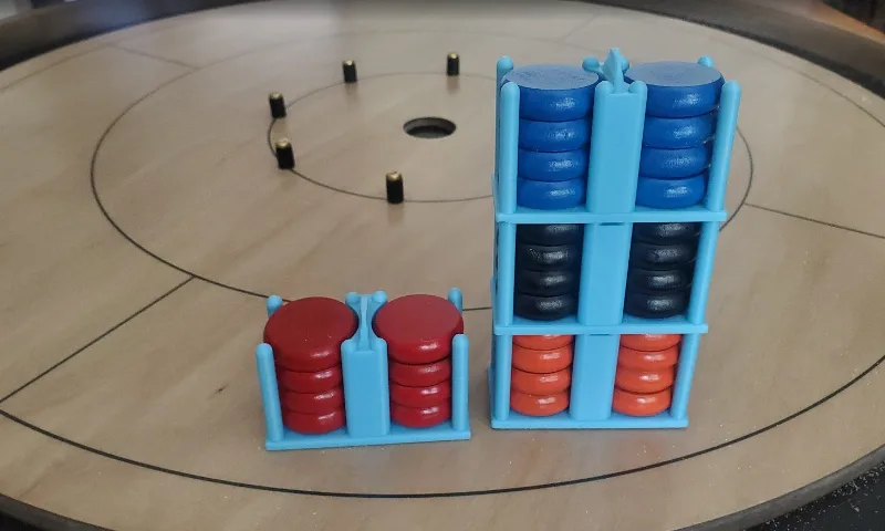 Stackable Crokinole Disc Holder