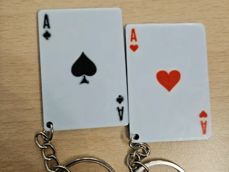 Customizable Poker-Themed Keychains