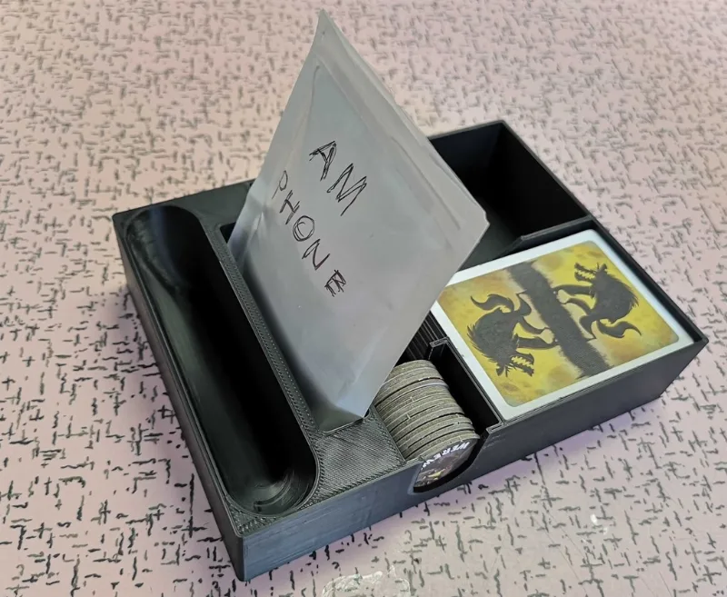 One Night Ultimate Werewolf + Expansions boardgame insert with passive speaker