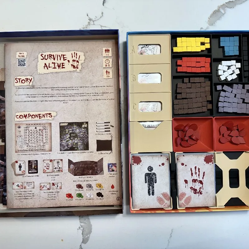 Survive Alive Draw and Write Game Insert