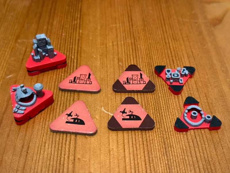 Arcs Board Game Building Tokens - City & Starport