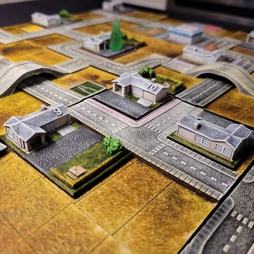 Unofficial houses set upgrade compatible with Food Chain Magnate (+organizers)