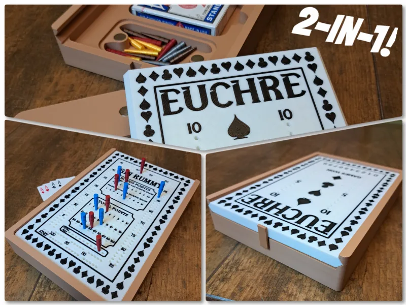2 Games, 1 Board: Euchre and Gin Rummy