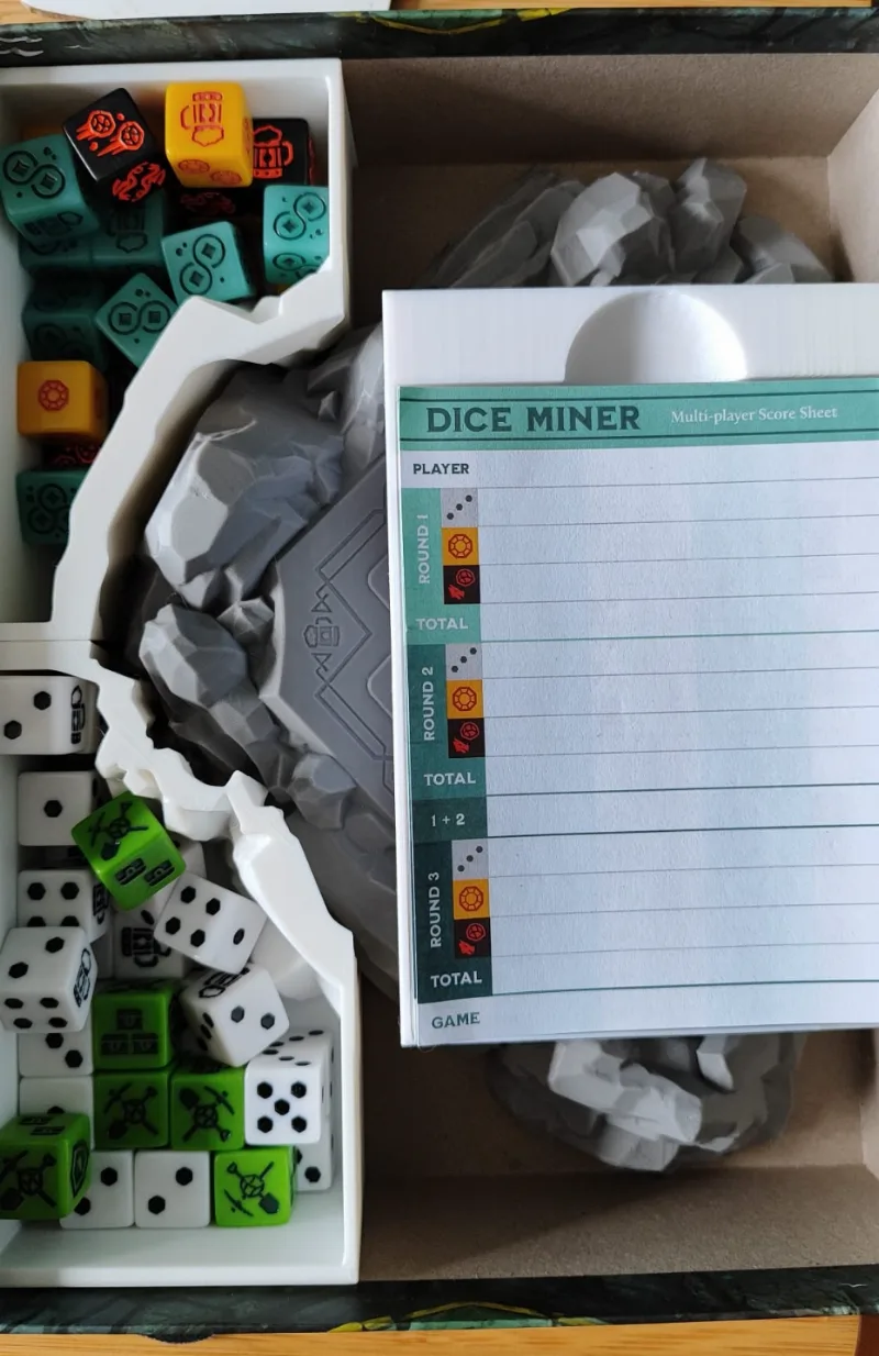 Dice Miner Mountain and Box Insert