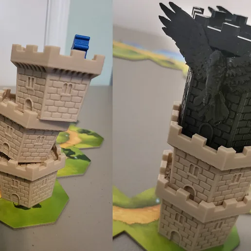 Wandering Towers Boardgame Upgrade pieces