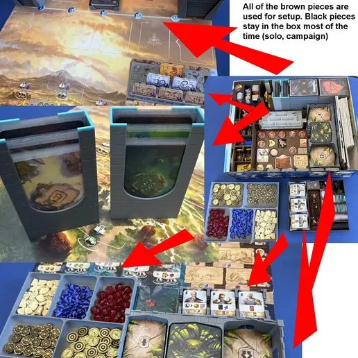 Lost Ruins of Arnak Adventure Chest Organizer Insert - Designed for fast setup