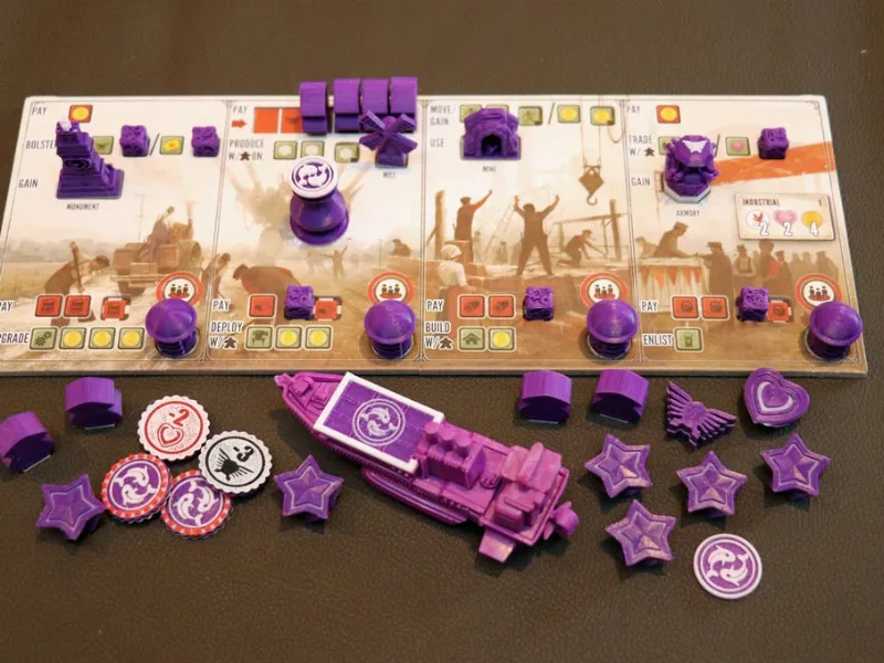 RifRaf Scythe Player Game Pieces Full 333 Pieces