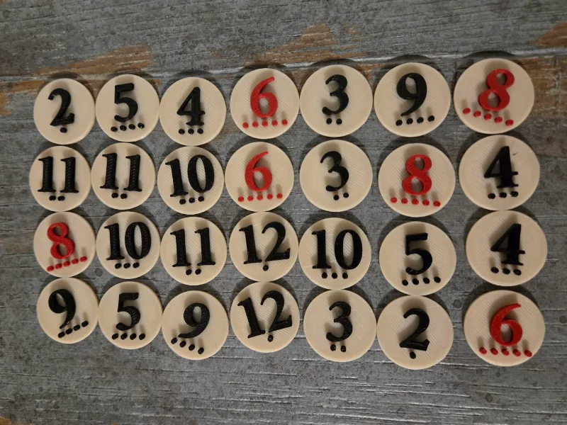 Settlers of Catan 6 Player Tokens - AMS