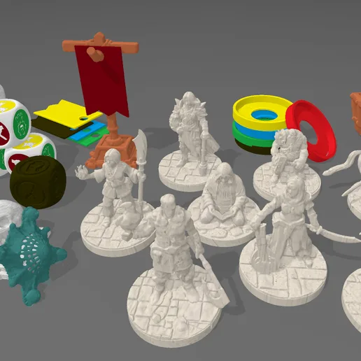 Proxies and dice for Last Bastion board game