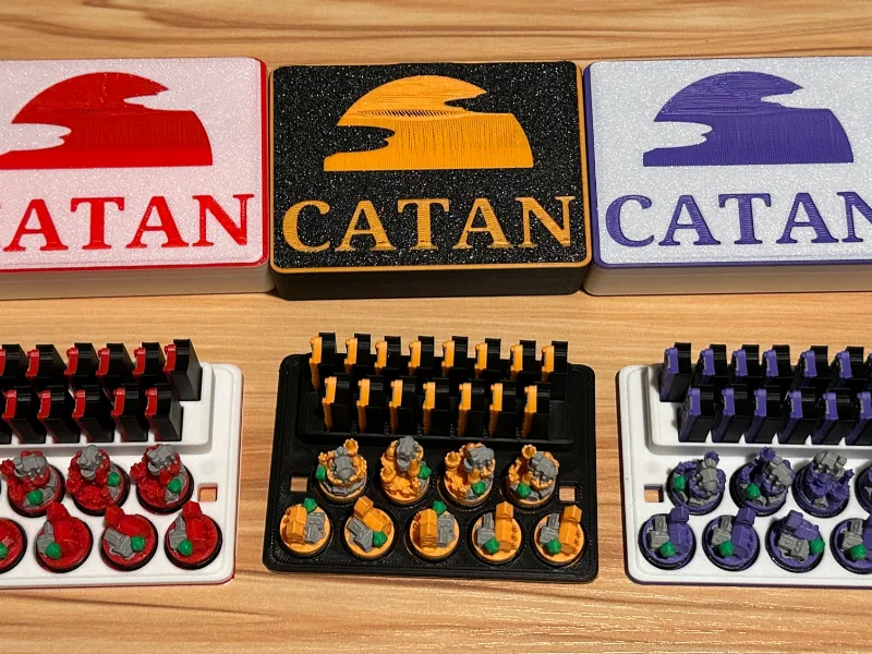 Catan pieces storage box