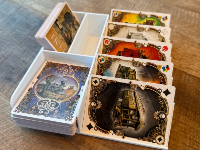 Ticket to Ride Legacy Card display – 63×87mm Cards