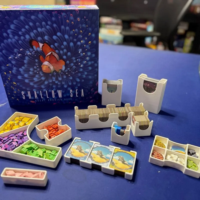 Shallow Sea board game insert (including expansion and Kickstarter content)