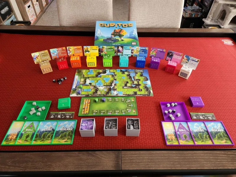 Cubitos Board Game + Fowl Play Expansion Organizer