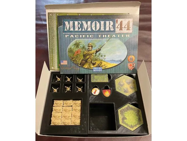 Memoir 44 Pacific Theater Board Game Organizer
