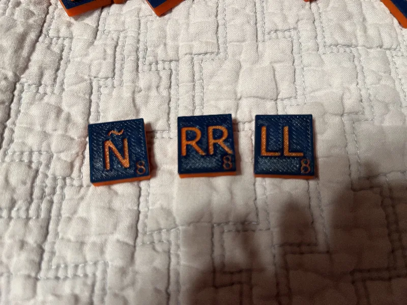 Spanish Scrabble Tiles