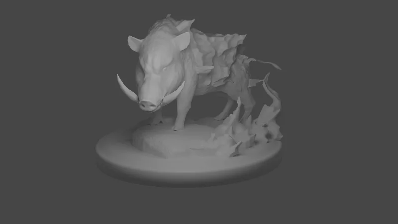 Flaming boar for Beast board game