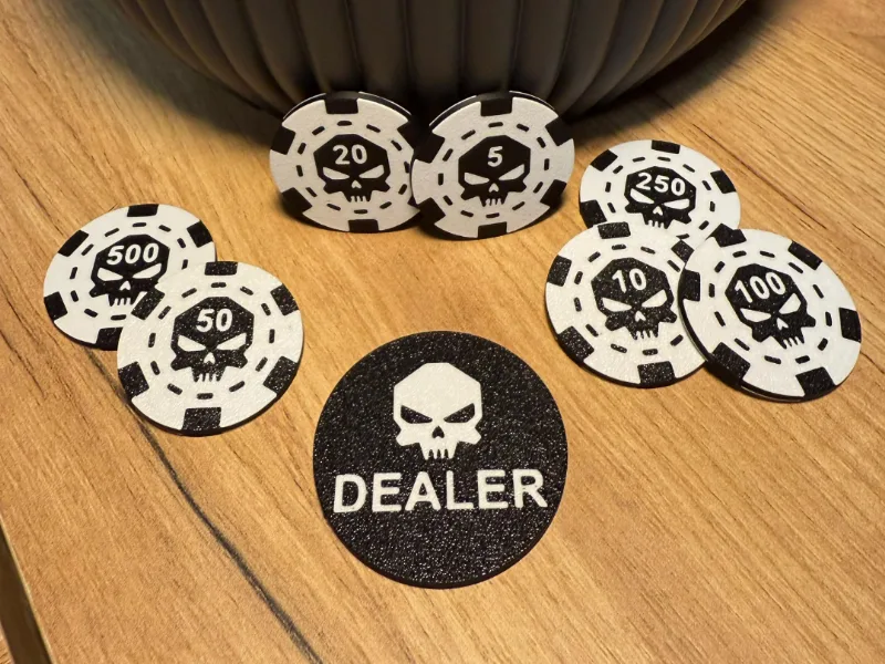 Poker Chips Skulldesign