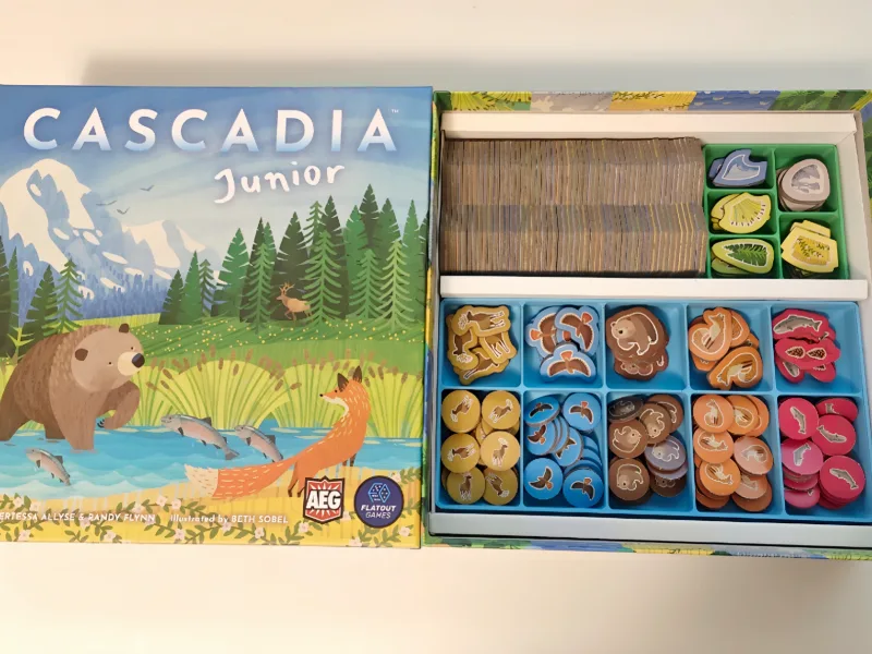 Cascadia Junior Board Game Organizer Cascadia Junior Inserts