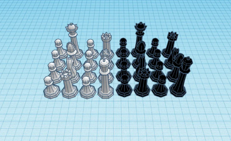 Low Poly Chess Figures
