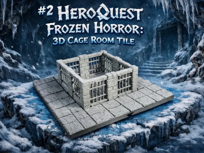 #2 HeroQuest Frozen Horror: 3D Cage Room Tile