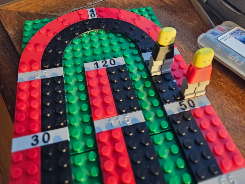Cribbage Board made with L-word Bricks