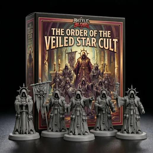 Eldritch Horror Miniatures: Veiled Star Cult - 10 Grimdark 32mm STLs for Tabletop RPG