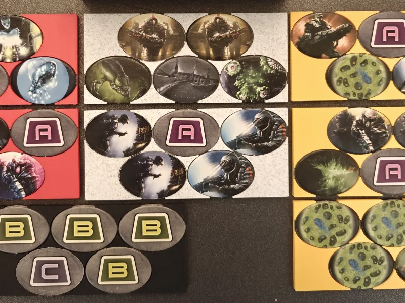 Space Alert Internal Threats Organiser + Card Divs