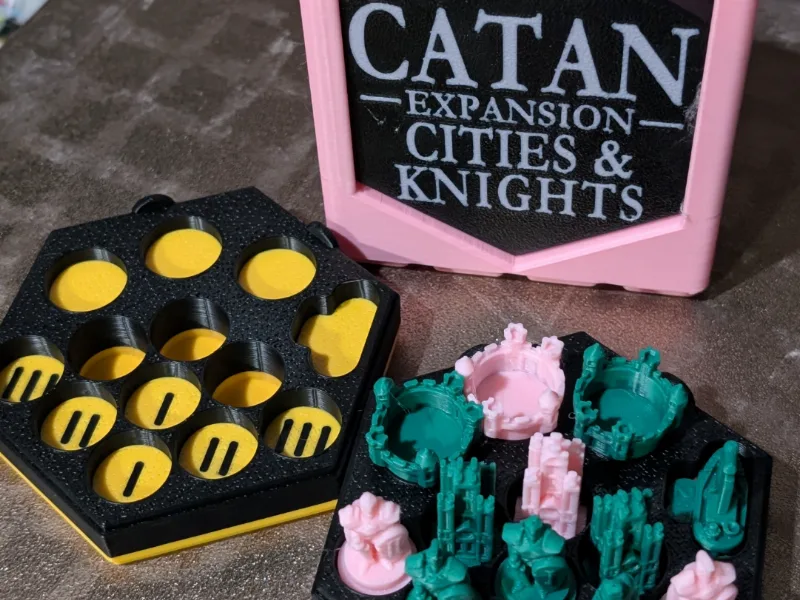 Catan Cities & Knights player piece box Gridfinity