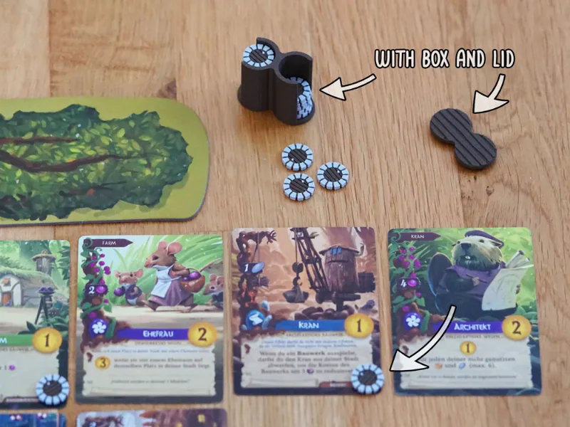 Everdell Occupied Door Token (Stone + Wood style)