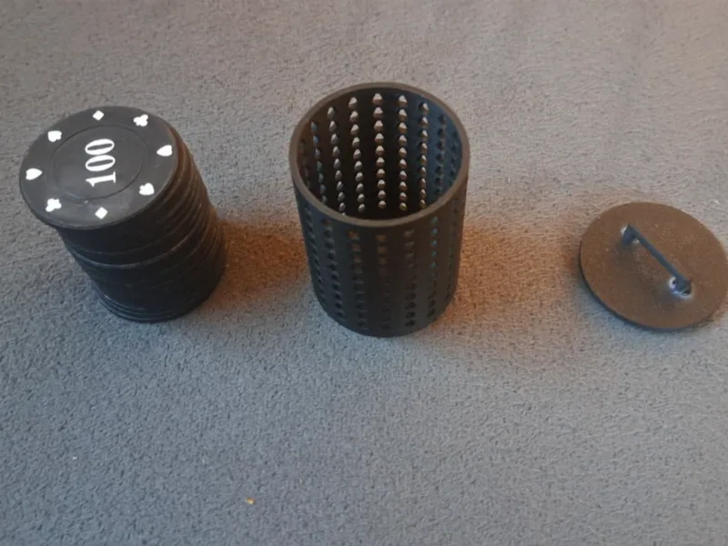 Poker cips storage container compact
