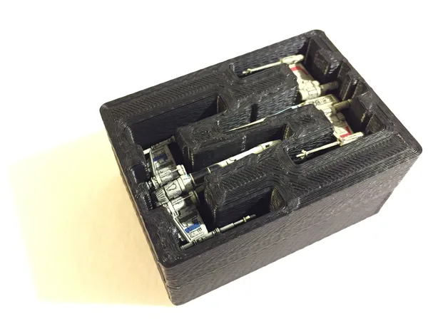 Custom bins for X-Wing miniatures ships