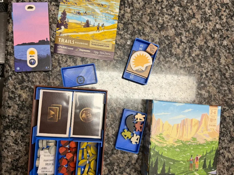 Trails insert including support for sleeved cards