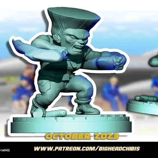 guile street figuter chibi marvel united style