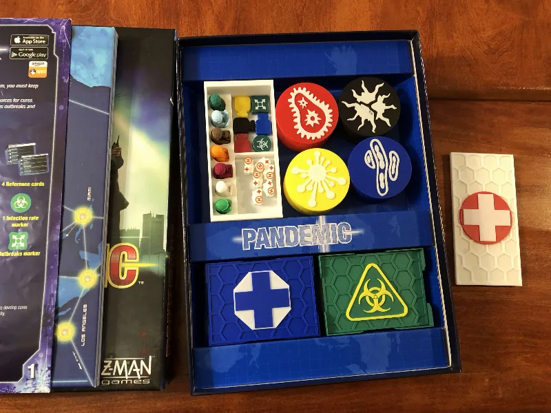 Pandemic Board Game Insert/Organizer & Upgrades