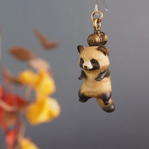 Takenoko No.5 – Captured Tanuki Figurine (1-Part STL for Resin 3D Printing)
