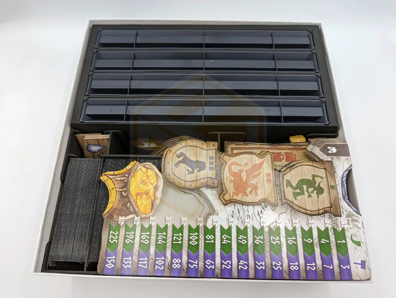 Organizing insert for Nidavellir board game by Grrre Games.