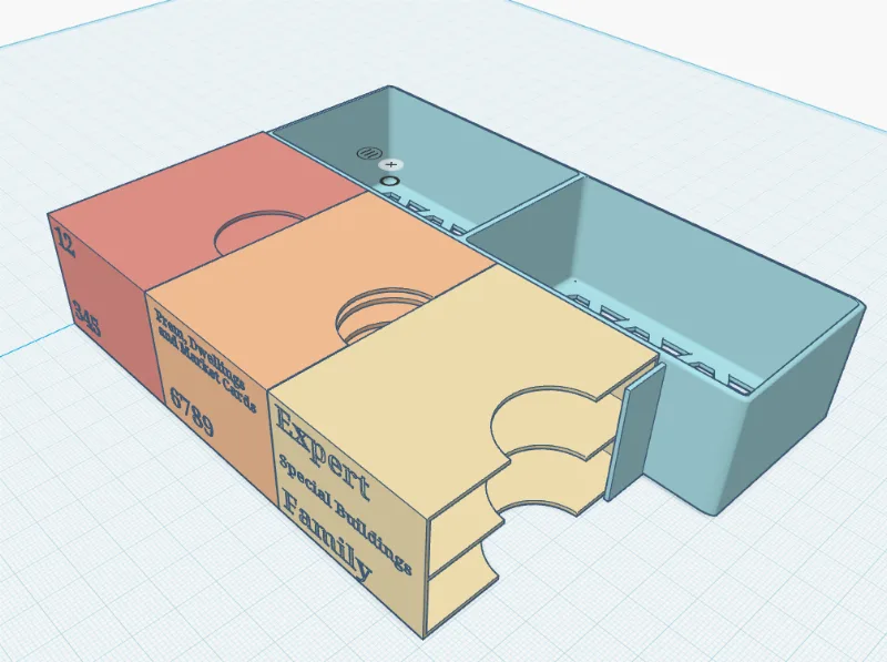 Happy City – Board Game Card & Token Organizer (3D Printable STL & 3MF) 