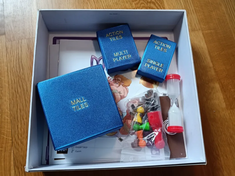 Magic maze boxes for the tiles
