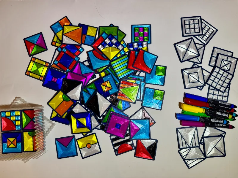 Individually colourable memory with 20 pairs