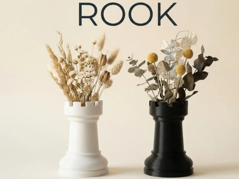 "ROOK" Vase - Modern Chess Decor