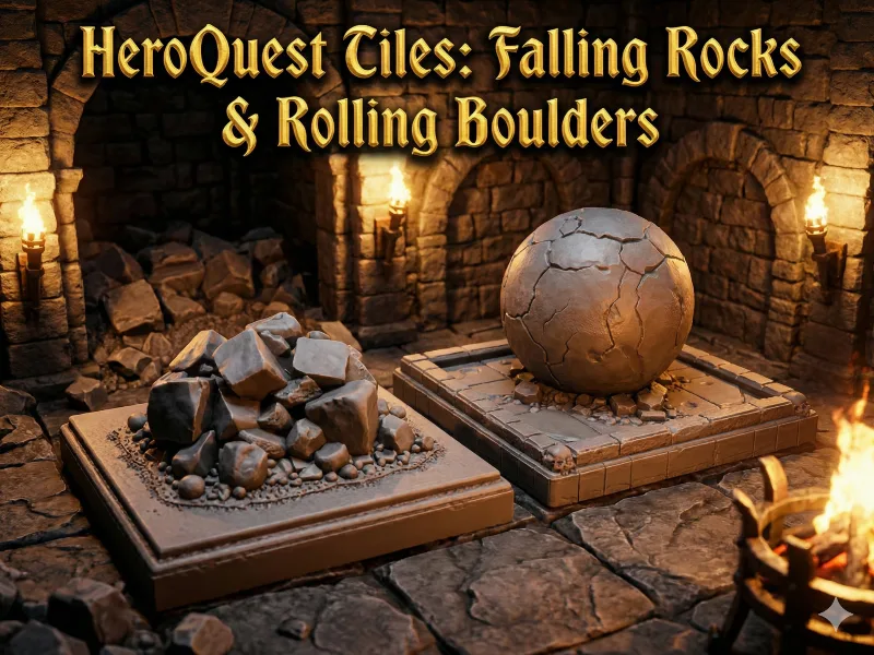 HeroQuest Tiles: Falling Rocks & Rolling Boulders