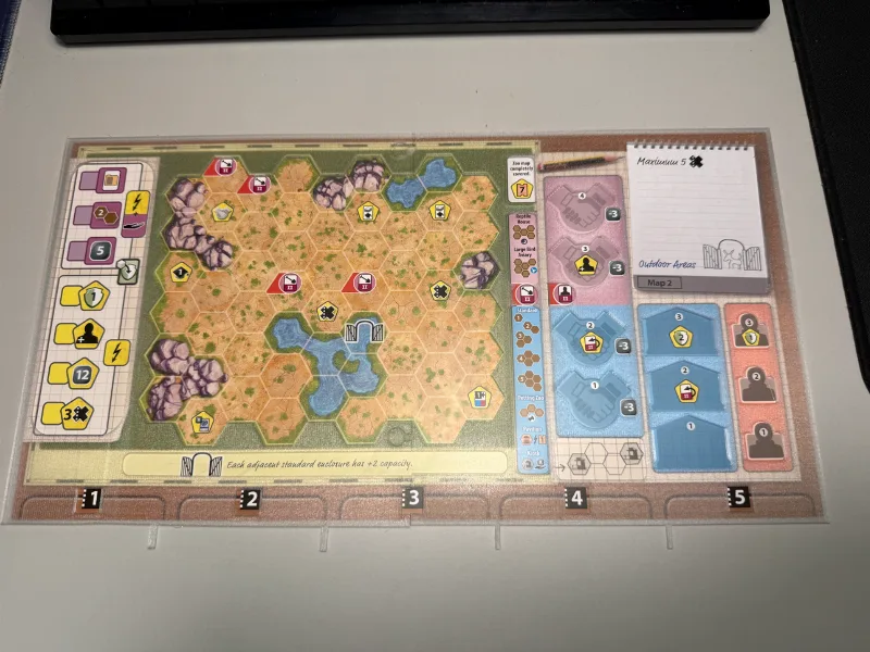 Ark Nova Deluxe Player Board Overlay (Clear&Slim)