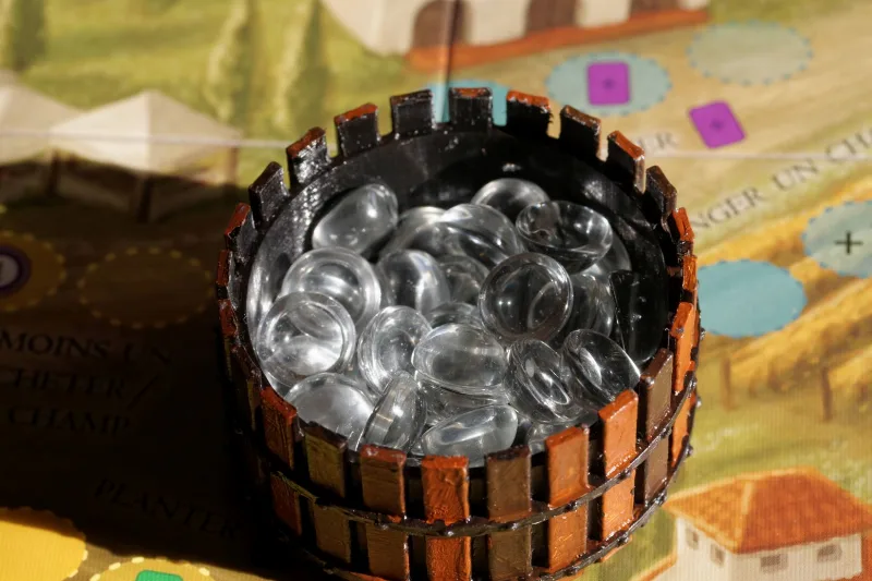 Viticulture crush pad token holder