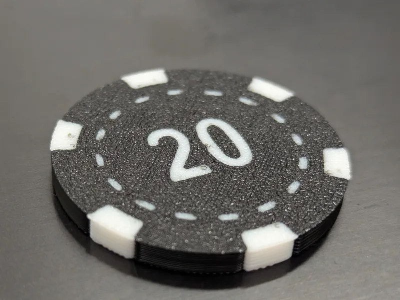 20 chip for poker game 39mm