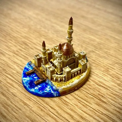 Umbar stronghold miniature with base compatible War of the Ring board game