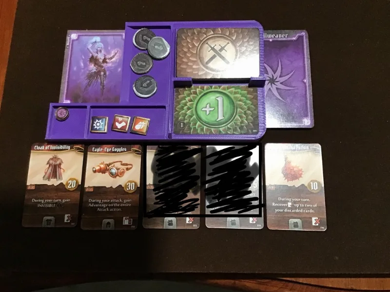 Gloomhaven Character Dashboard Simple with Storage Top