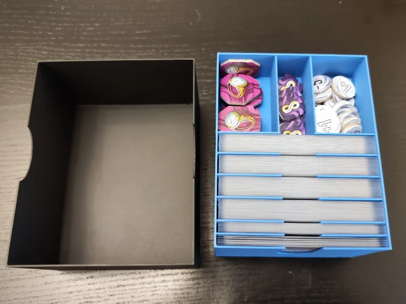 Duel for Cardia - sleeved cards and organizer