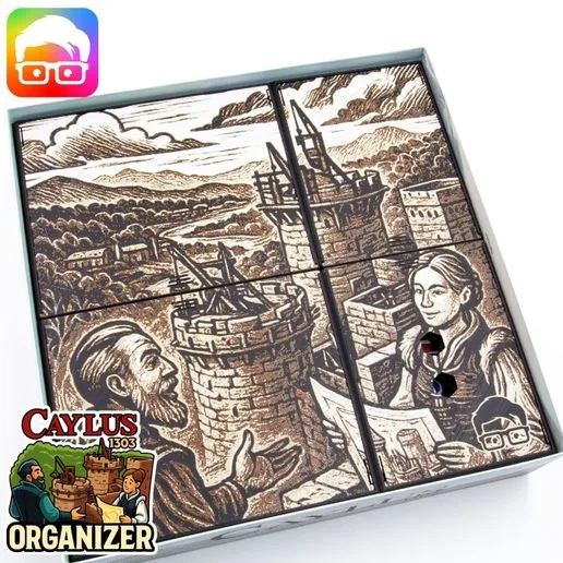 Caylus 1303 boardgame organizer by @ammedia3d [tabletop board game inserts sku: CAY1303]