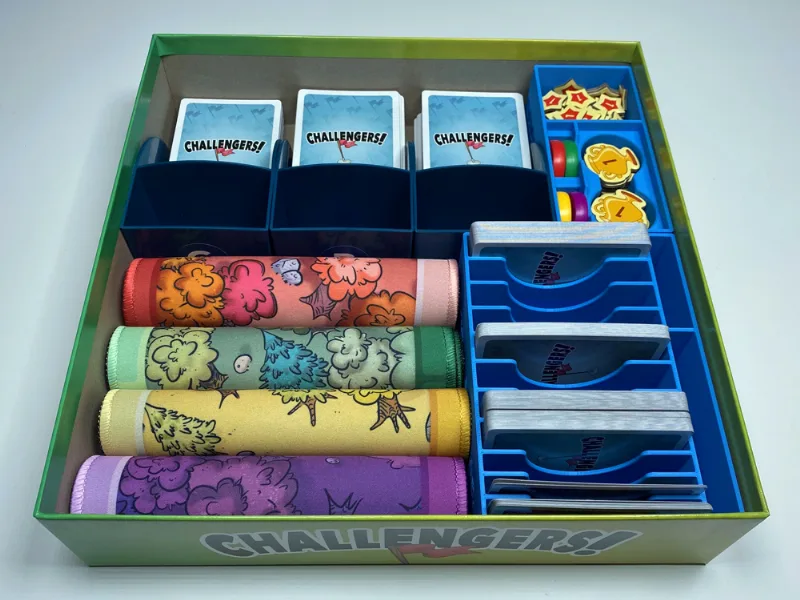 CHALLENGERS! Inlays: Card Box + Token Box + Playerboard
